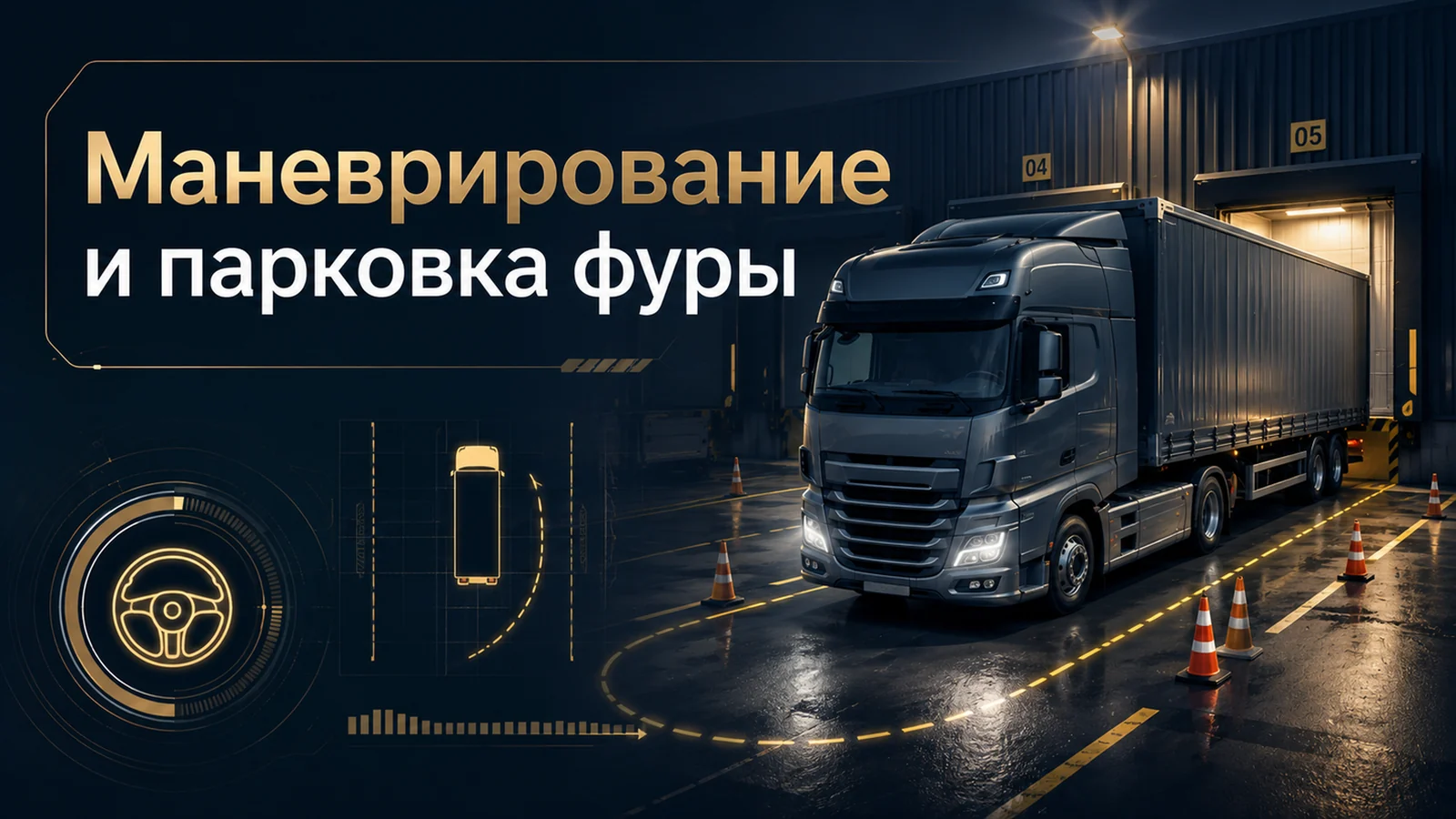 Маневрирование и парковка фуры